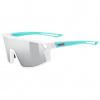 Uvex skyryse, Sonnenbrille, Junior, weiß/türkis