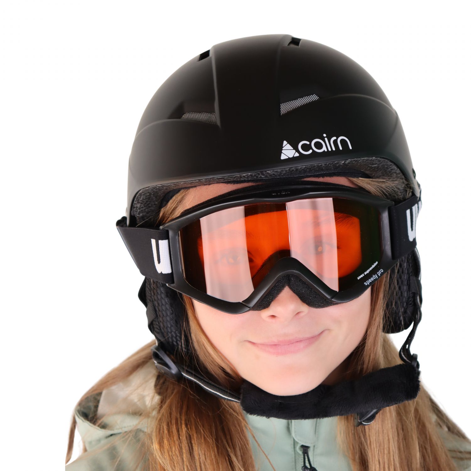 Uvex Speedy Pro, maschera da sci, bambini, nero