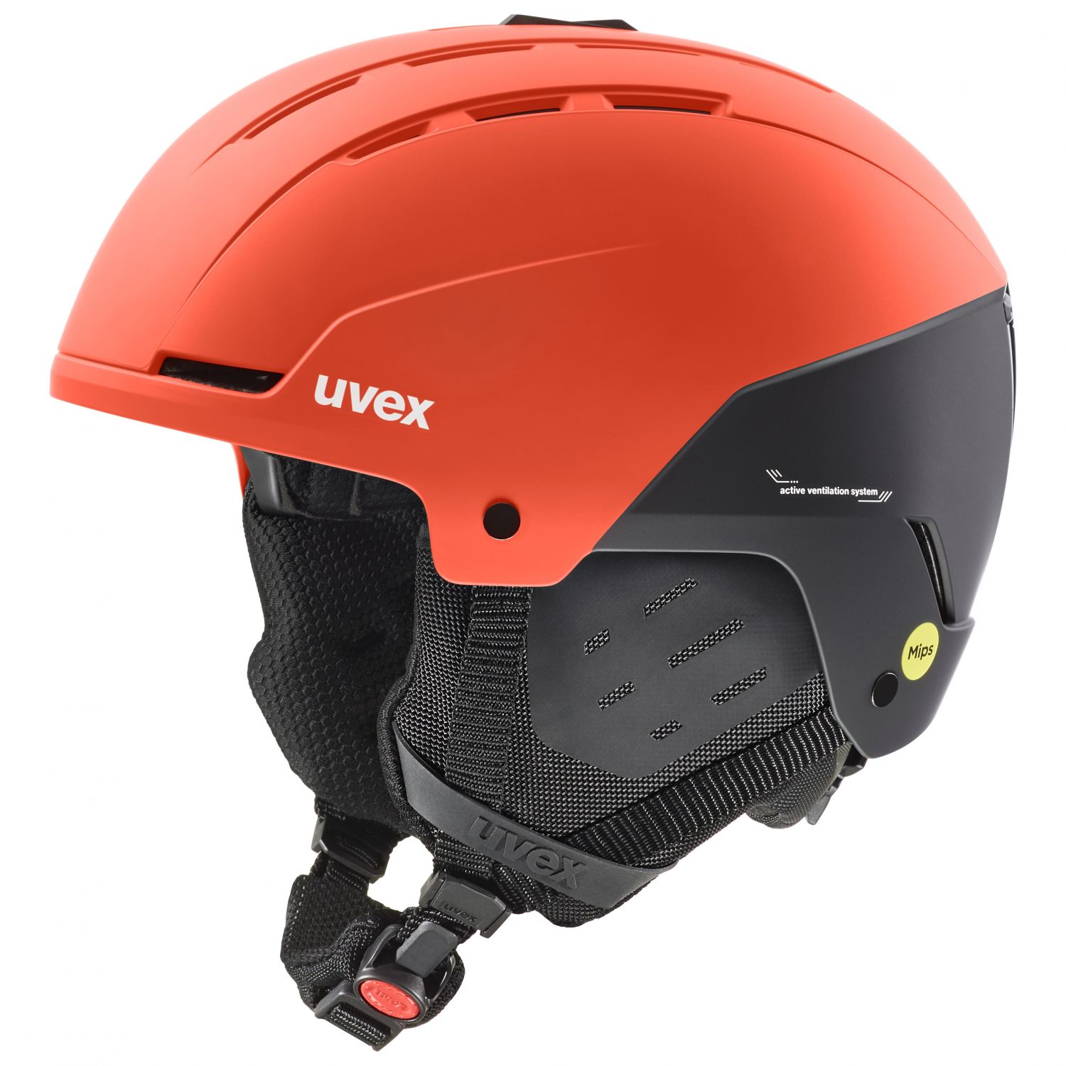 Uvex Stance MIPS, ski helmet, fierce red/black matt
