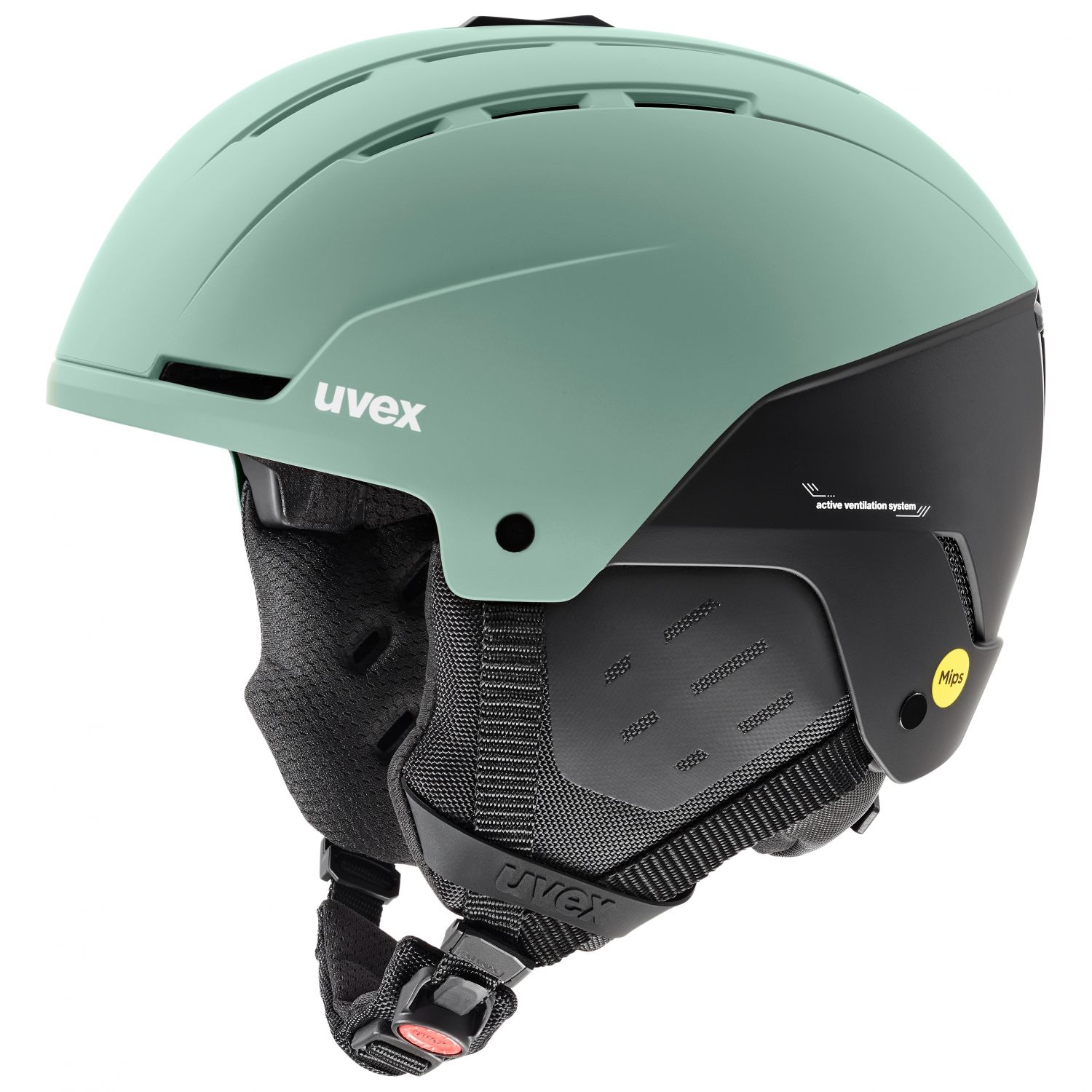 Uvex Stance MIPS, ski helmet, oxid green/black matt