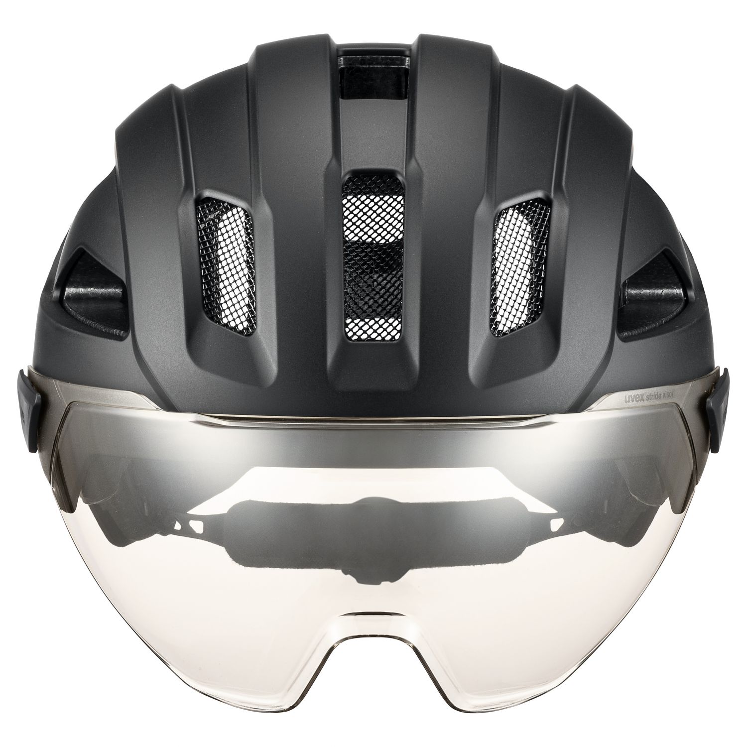 Uvex Stride Visor, cyklistická prilba, čierna