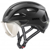 Uvex Stride Visor, cyklistická prilba, čierna