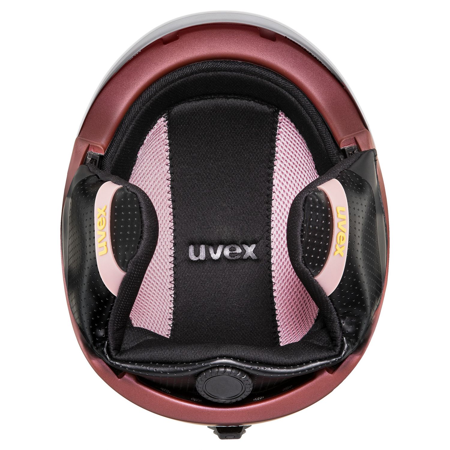 Uvex Ultra Pro, kask narciarski, damski, biały/żółty/ciemnoczerwony