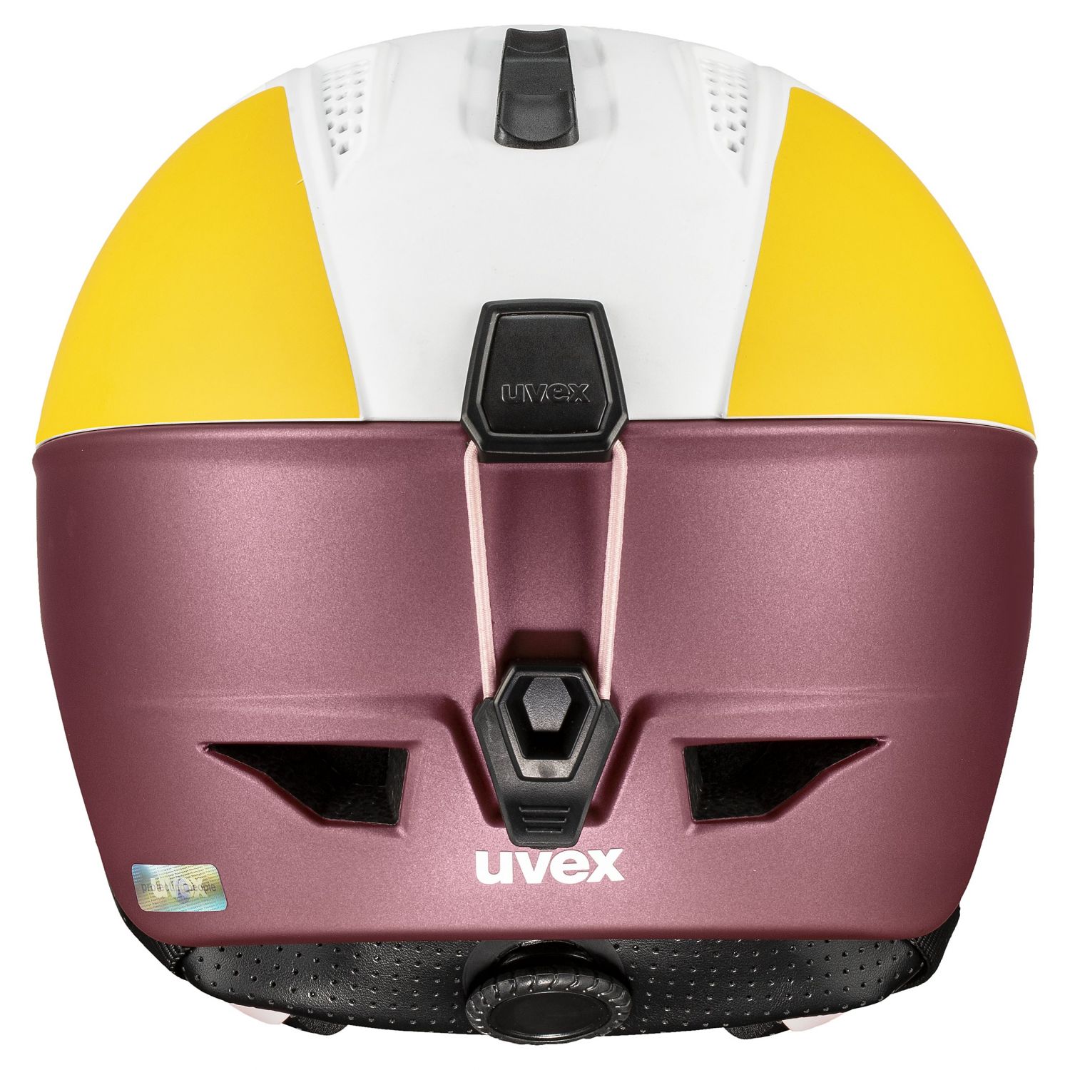 Uvex Ultra Pro, ski helmet, women, yellow/bramble matt
