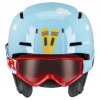 Uvex Viti Set, casco de esquí + gafas de esquí, junior, azul claro