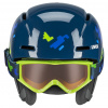 Uvex Viti Set, casque de ski + masque de ski, junior, bleu foncé