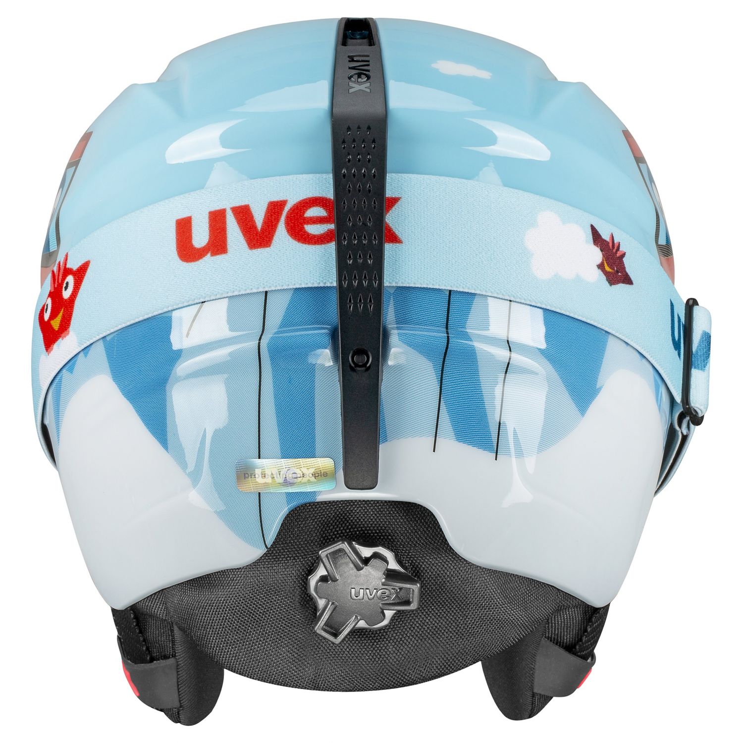 Uvex Viti Set, ski helmet + ski goggles, junior, light blue birdy