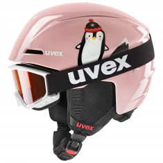 Uvex Viti Set, Skidhjälm + Skidglasögon, Junior, Ljusröd