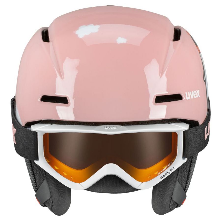 Uvex Viti Set, Skihjelm + Skibriller, Junior, Pink Penguin