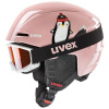 Uvex Viti Set, skihjelm + skibriller, junior, pink