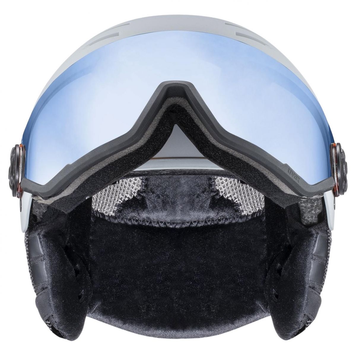 Uvex Wanted Visor, capacete de esqui com viseira, cinza