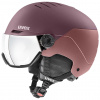 Uvex Wanted Visor, capacete de esqui com viseira, unissex, roxo/rosa