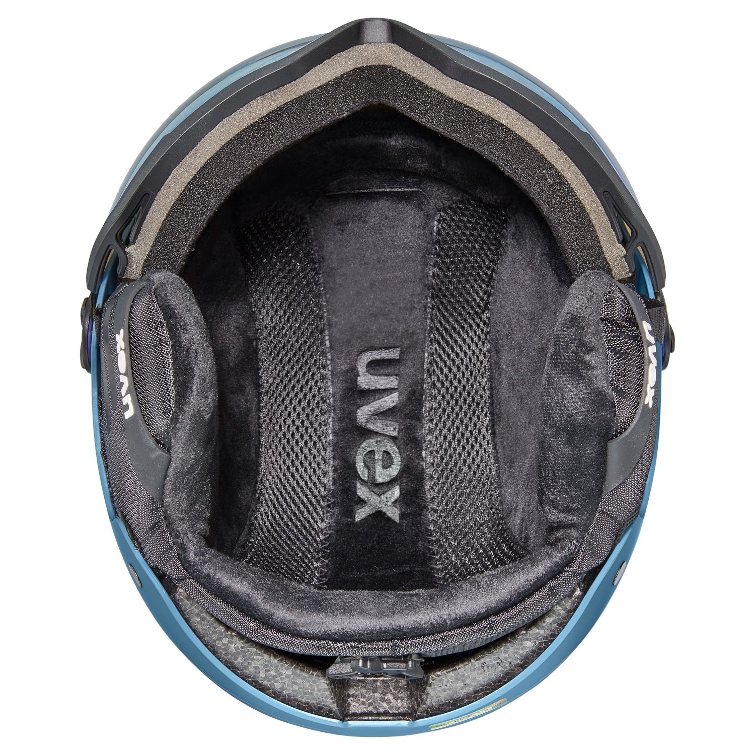 Uvex Wanted Visor, casque de ski à visière, bleu