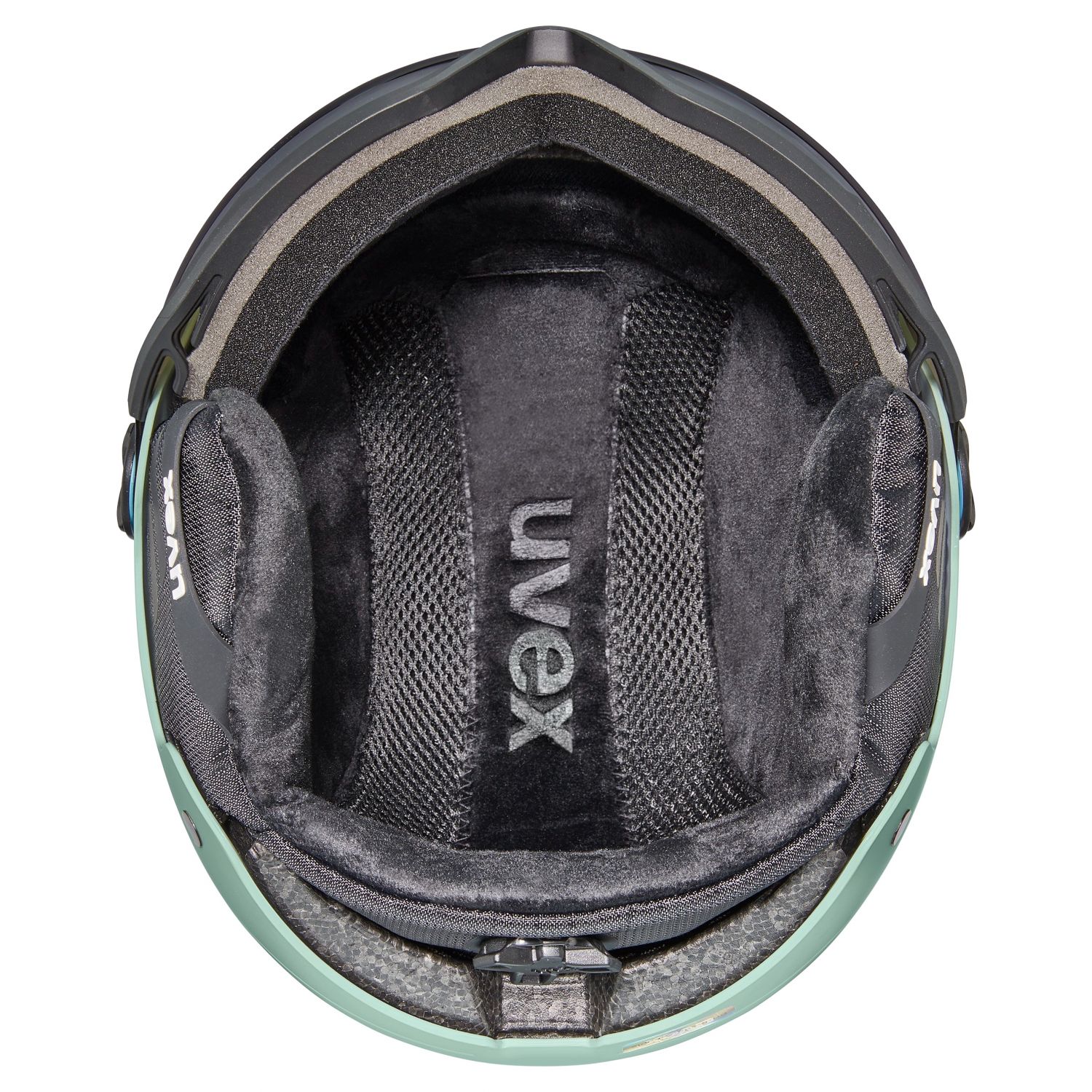 Uvex Wanted Visor, kask narciarski z przy?bic? szyb?, jasnozielony