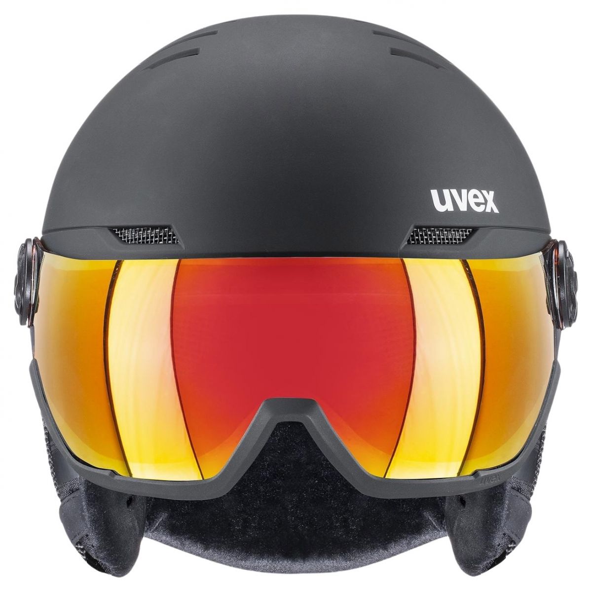 Uvex Wanted Visor, lyžiarska prilba s hľadím, čierna