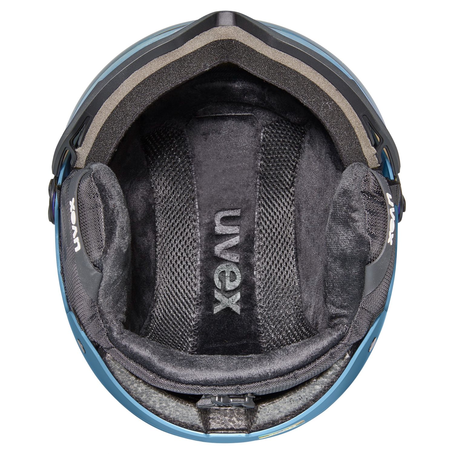 Uvex Wanted Visor, lyžiarska prilba s hľadím, modrá