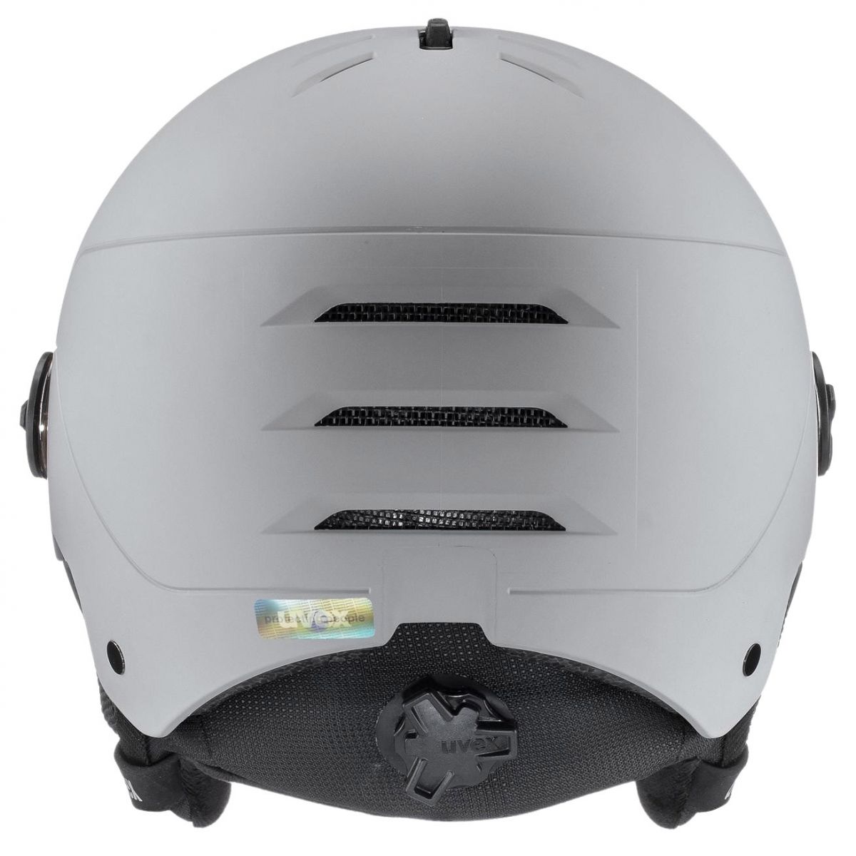 Uvex Wanted Visor, lyžiarska prilba s štítom, unisex, sivá