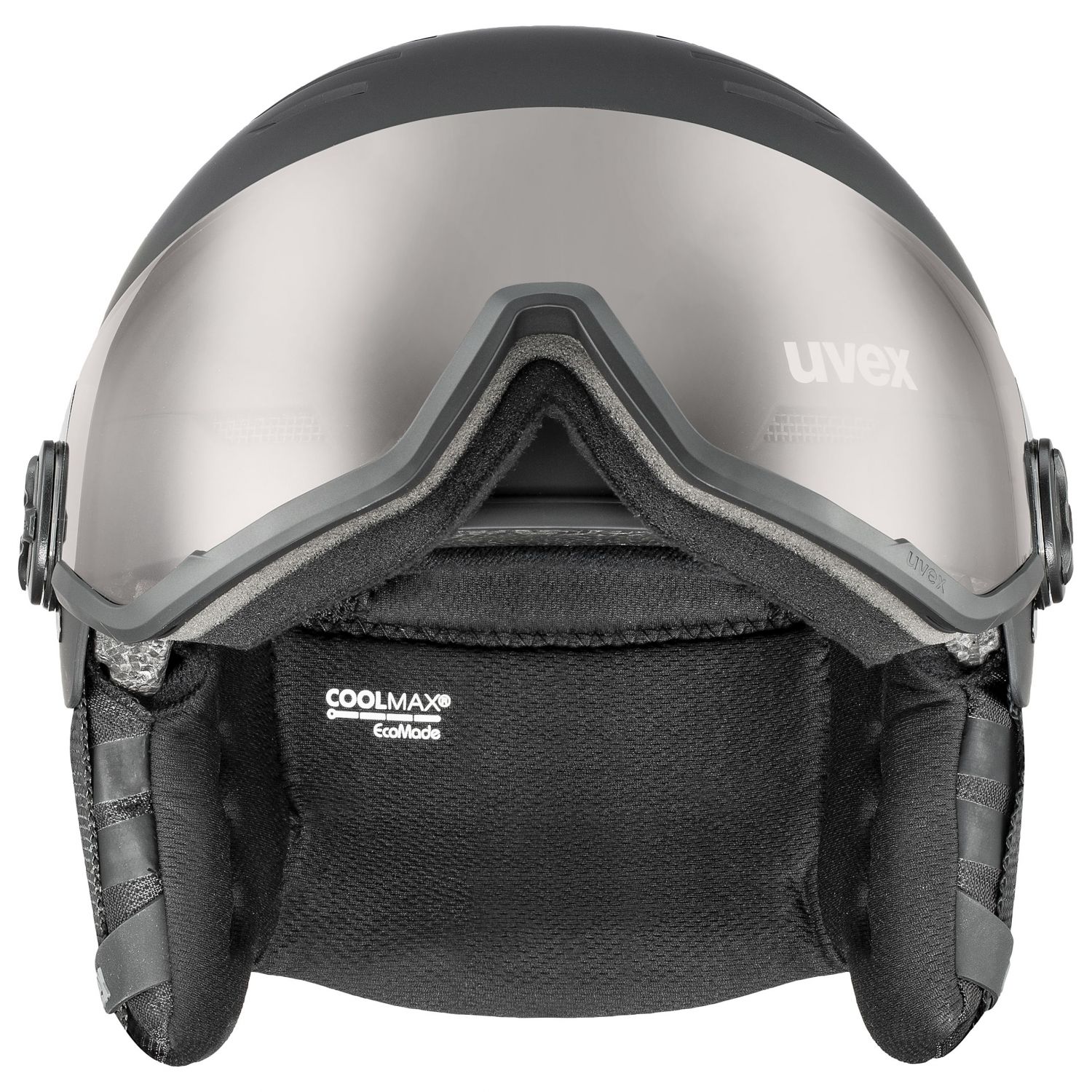 Uvex Wanted Visor Pro V, lyžiarska prilba s hľadím, čierna