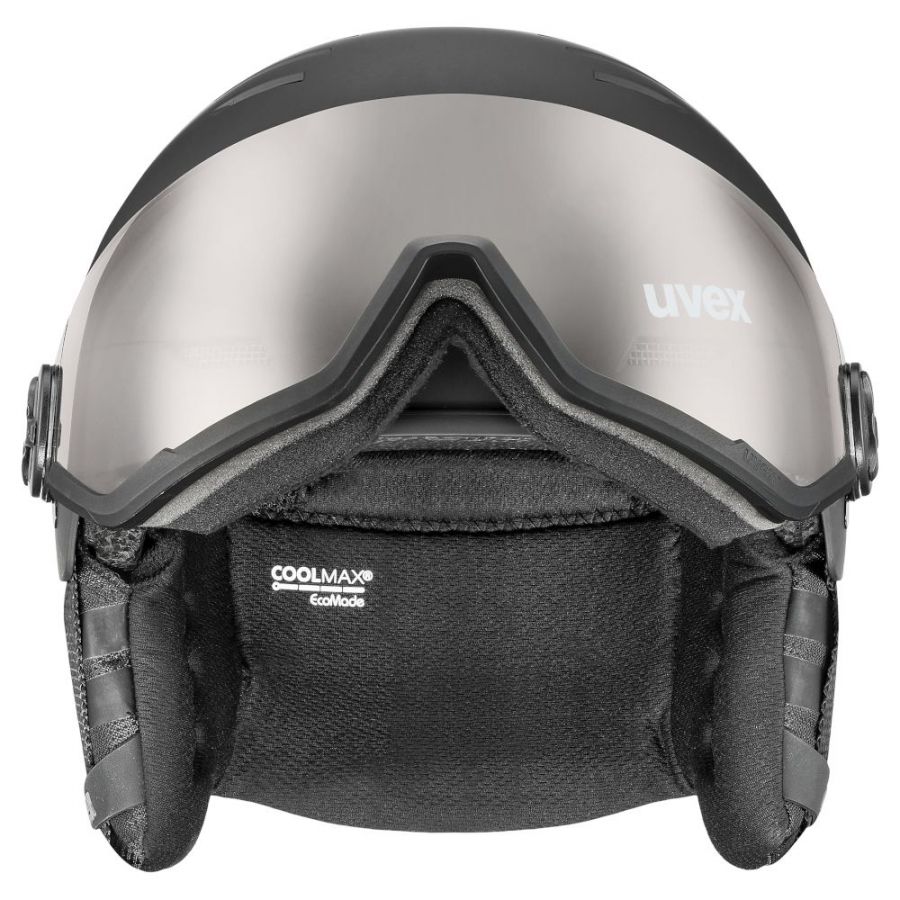 Uvex Wanted Visor Pro V, Skidhjälm med Visir, Svart/Grå