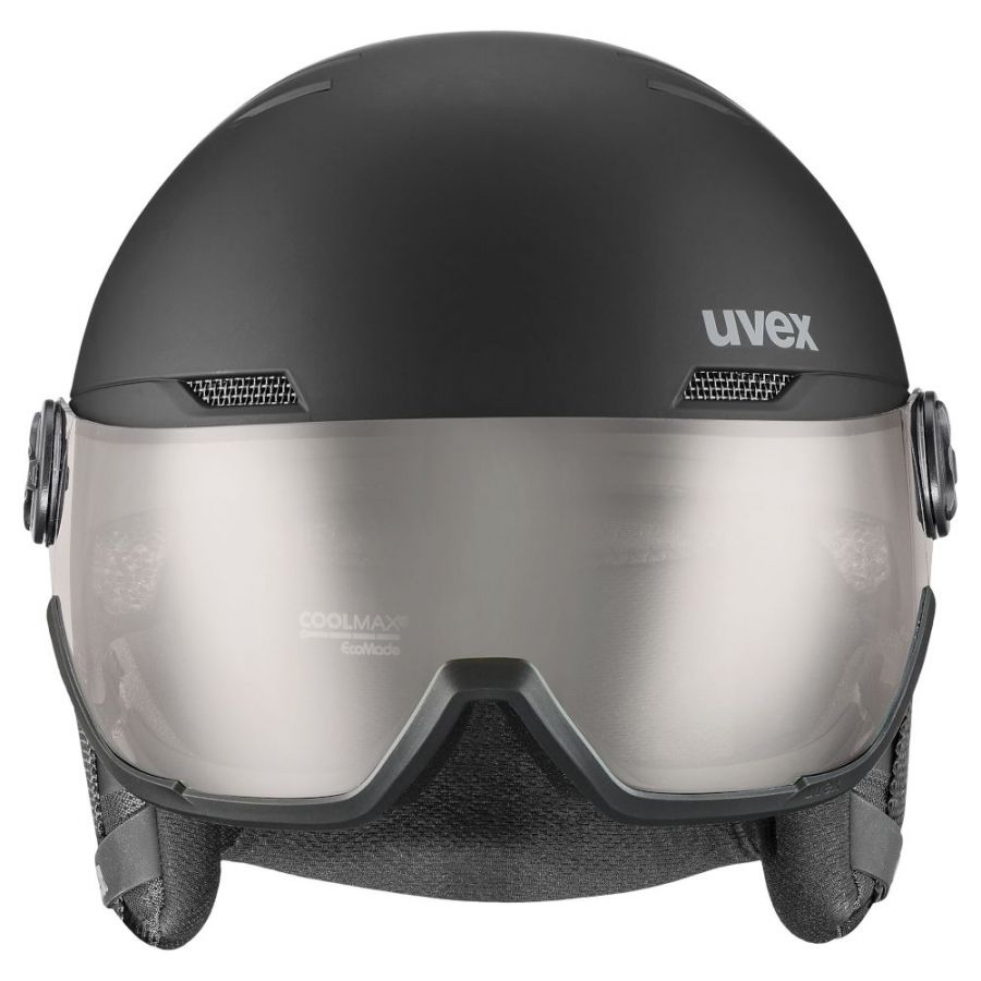 Uvex Wanted Visor Pro V, Skidhjälm med Visir, Svart/Grå
