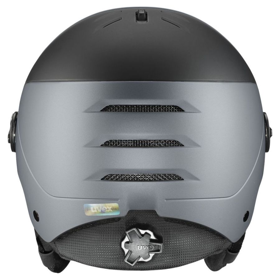Uvex Wanted Visor Pro V, Skihjelm med Visir, Black-Silver Matt