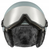 Uvex Wanted Visor, skihelm met vizier, lichtgrijs/grijs