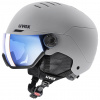 Uvex Wanted Visor, Skihelm mit Visir, grau