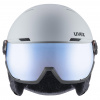 Uvex Wanted Visor, Skihelm mit Visir, grau