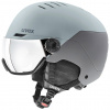 Uvex Wanted Visor, Skihelm mit Visir, grau