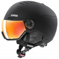 Uvex Wanted Visor, Skihelm mit Visir, schwarz