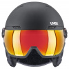 Uvex Wanted Visor, Skihelm mit Visir, schwarz