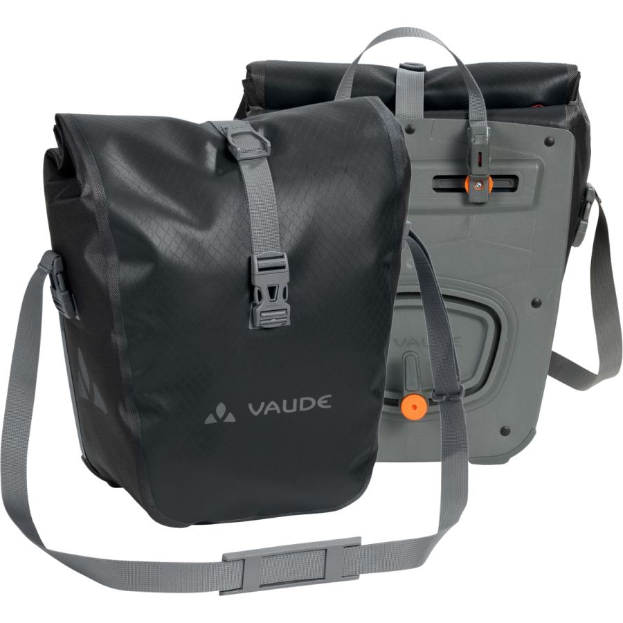 Vaude Aqua Front, wodoodporna torba rowerowa, czarna