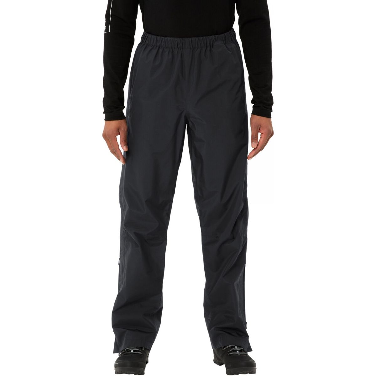 Vaude Fluid Full-zip Pants II, regnbukser, herre, sort