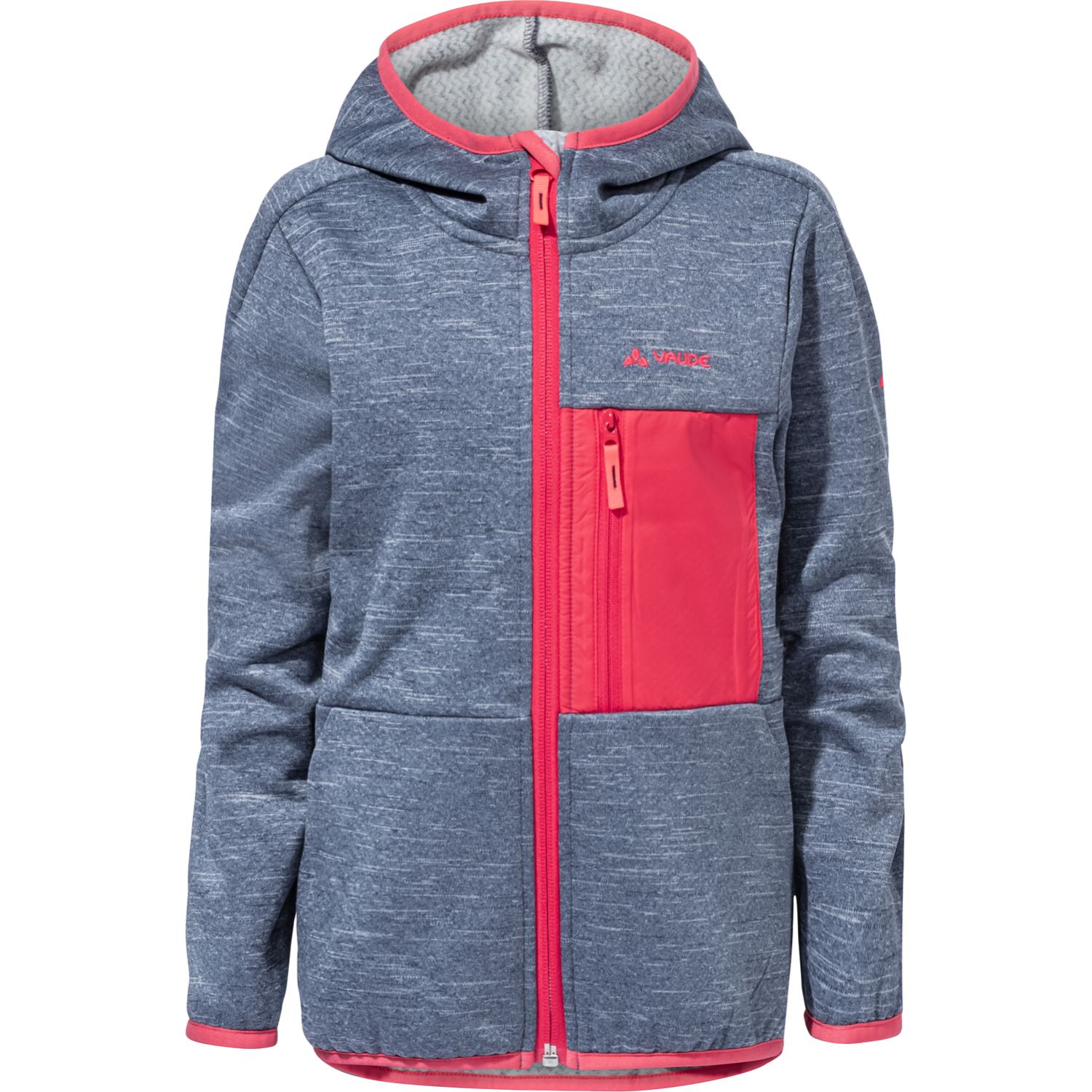 Vaude Kids Kikimora Jacket, kurtka polarowa, niebieski/ró?owy