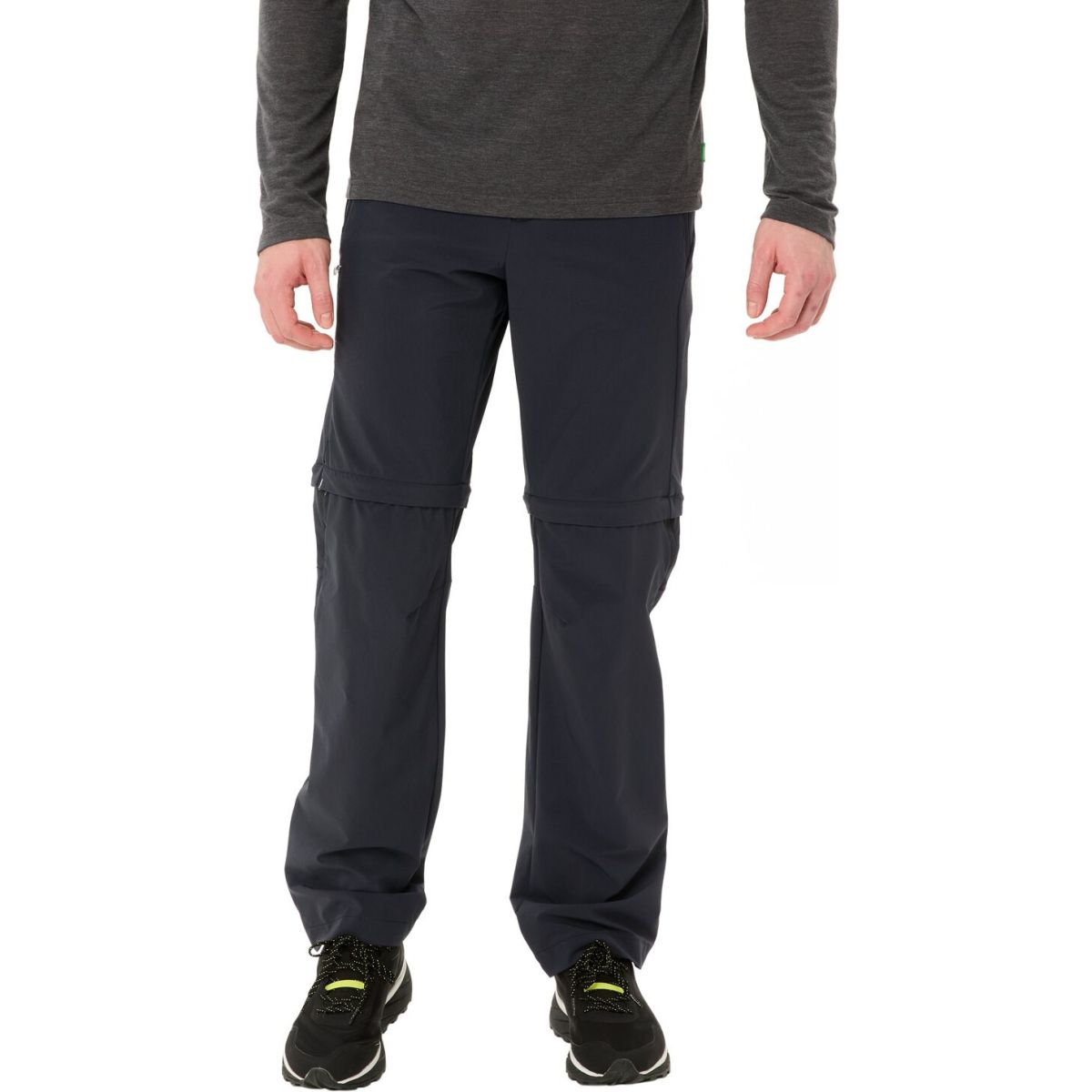 Vaude Men's Farley Stretch T-Zip Pants III, pantalones de senderismo, hombre, negro