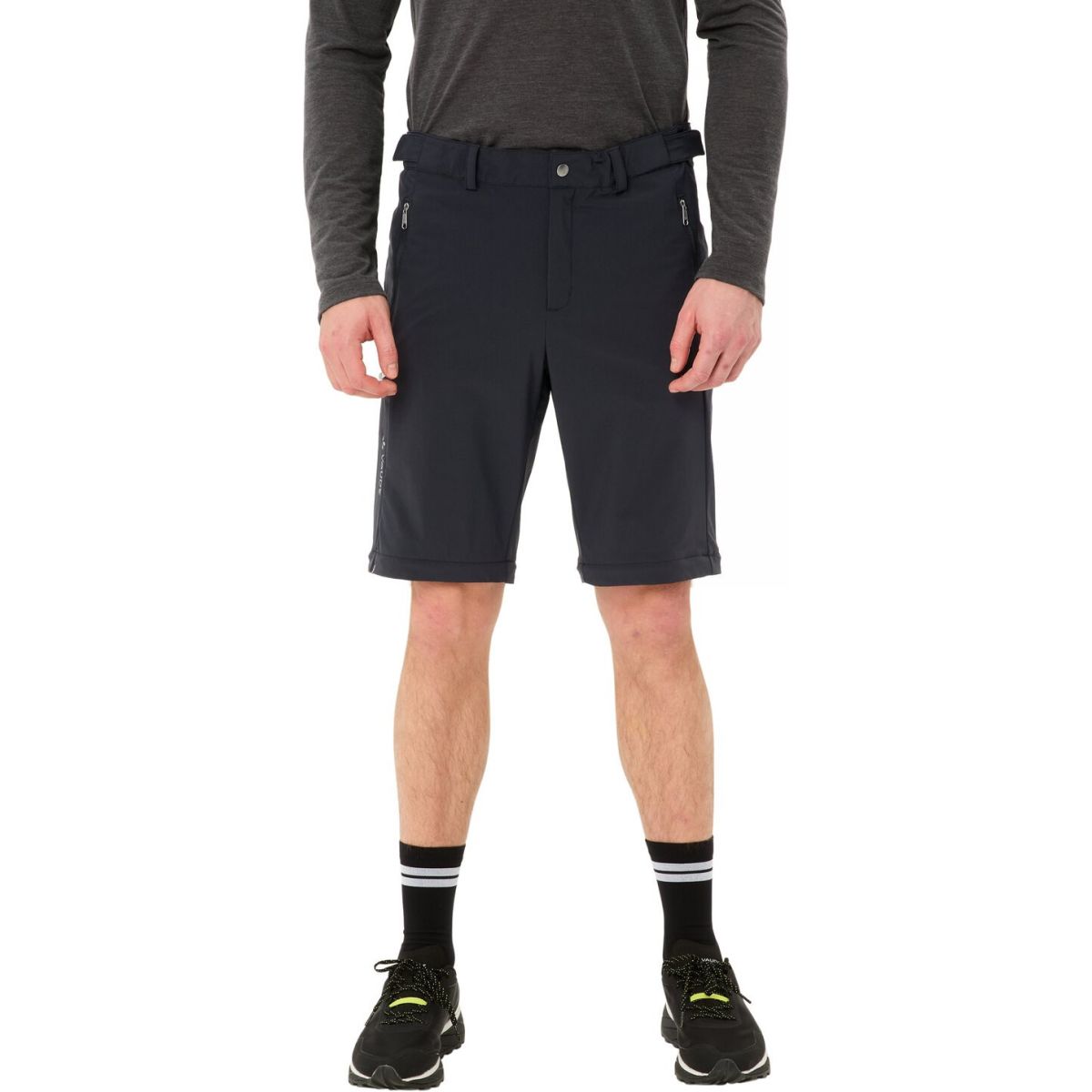 Vaude Men's Farley Stretch T-Zip Pants III, turistické kalhoty, pánské, černá