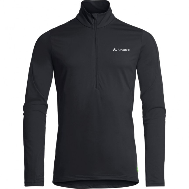Vaude Men's Livigno Halfzip II, couche intermédiaire, noir