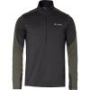 Vaude Men's Livigno Halfzip II, couche intermédiaire, noir/vert