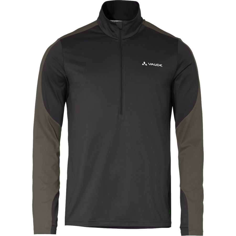 Vaude Men's Livigno Halfzip II, warstwa po?rednia, czarny/zielony