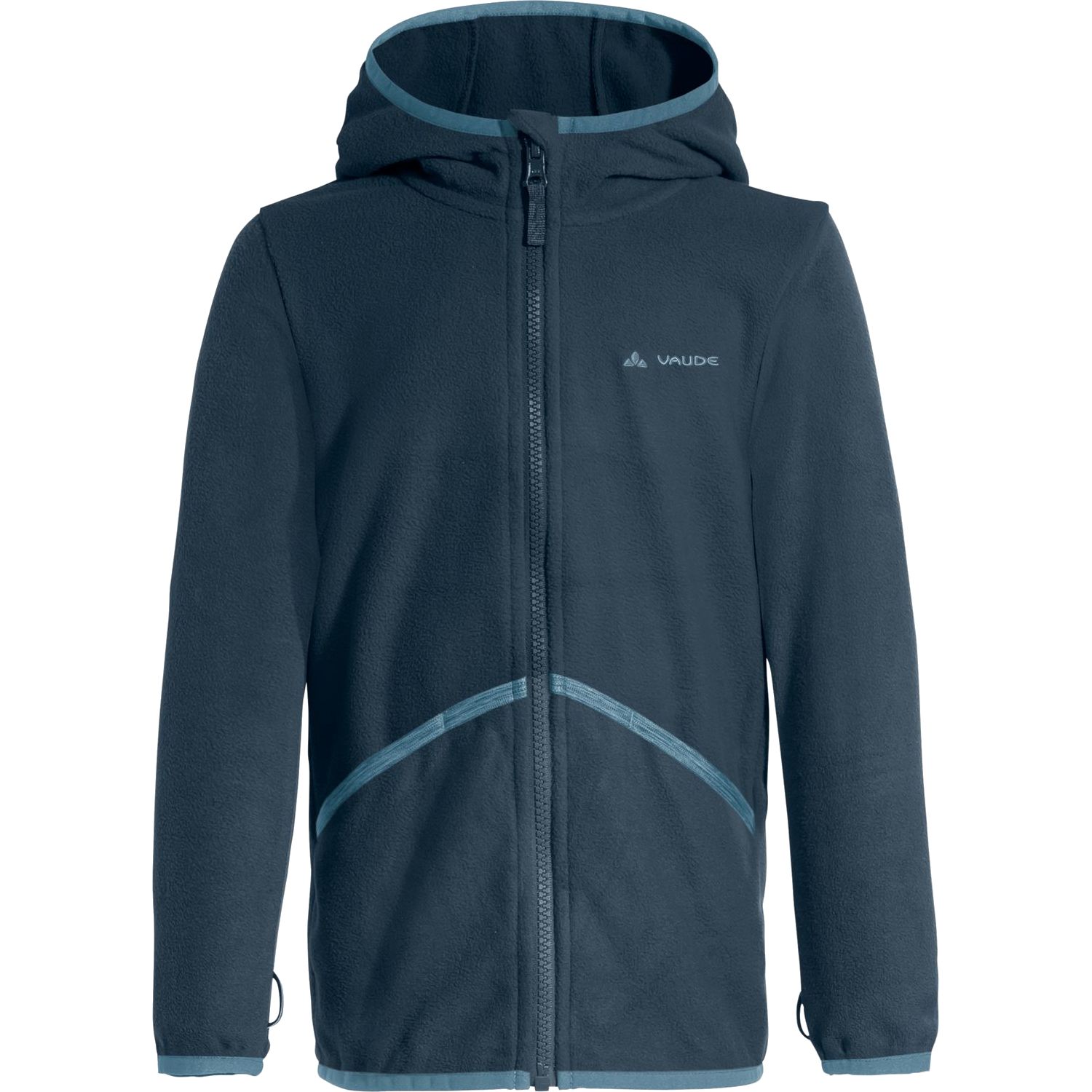 Vaude Pulex Casaco com capuz, pulôver polar, crianças, azul