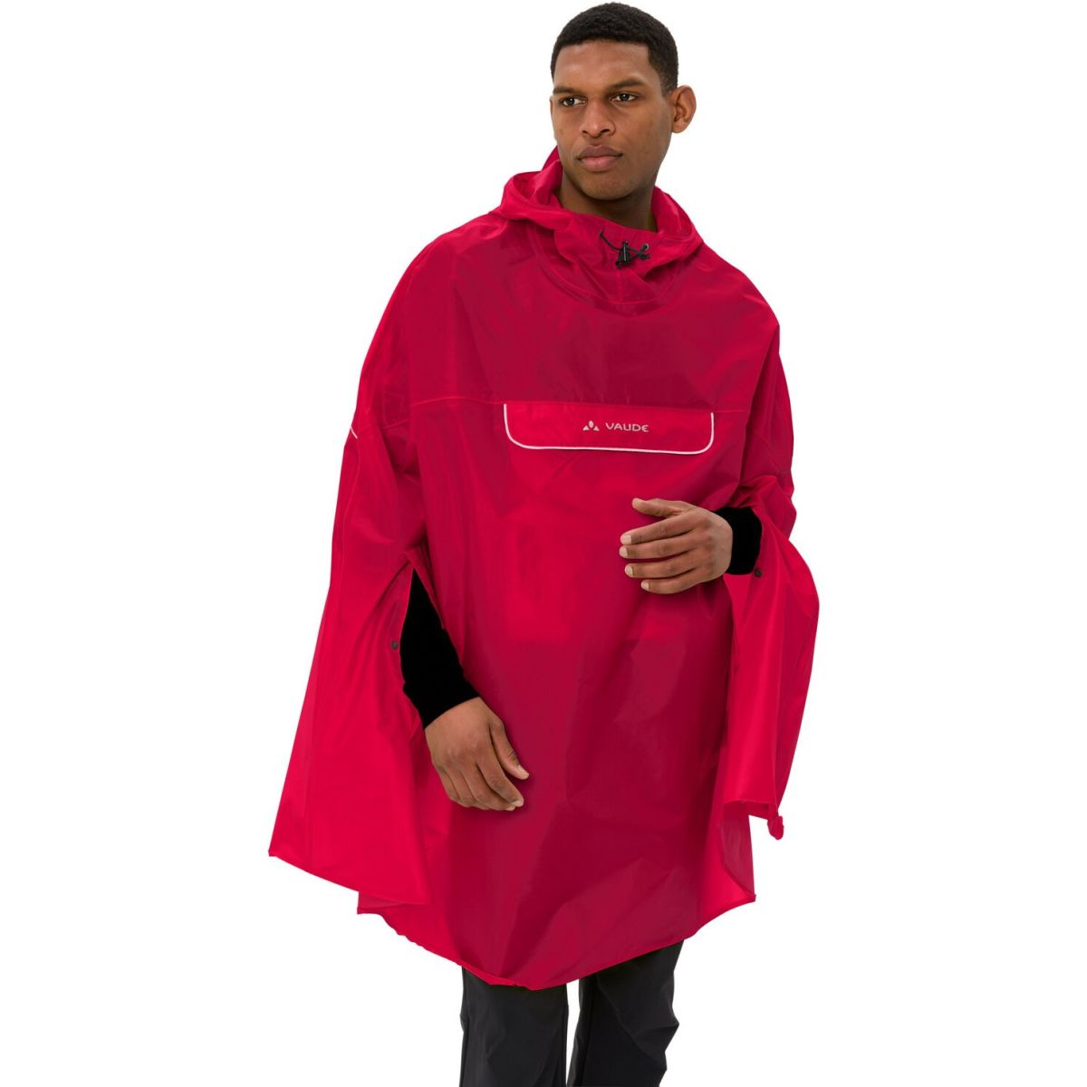 Vaude Valdipino Poncho, czerwony