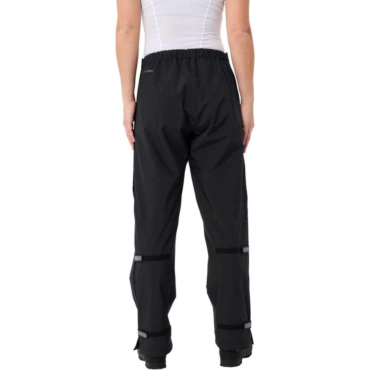 Vaude Women's Fluid Full-Zip Pants S/S, rain pants, women, black