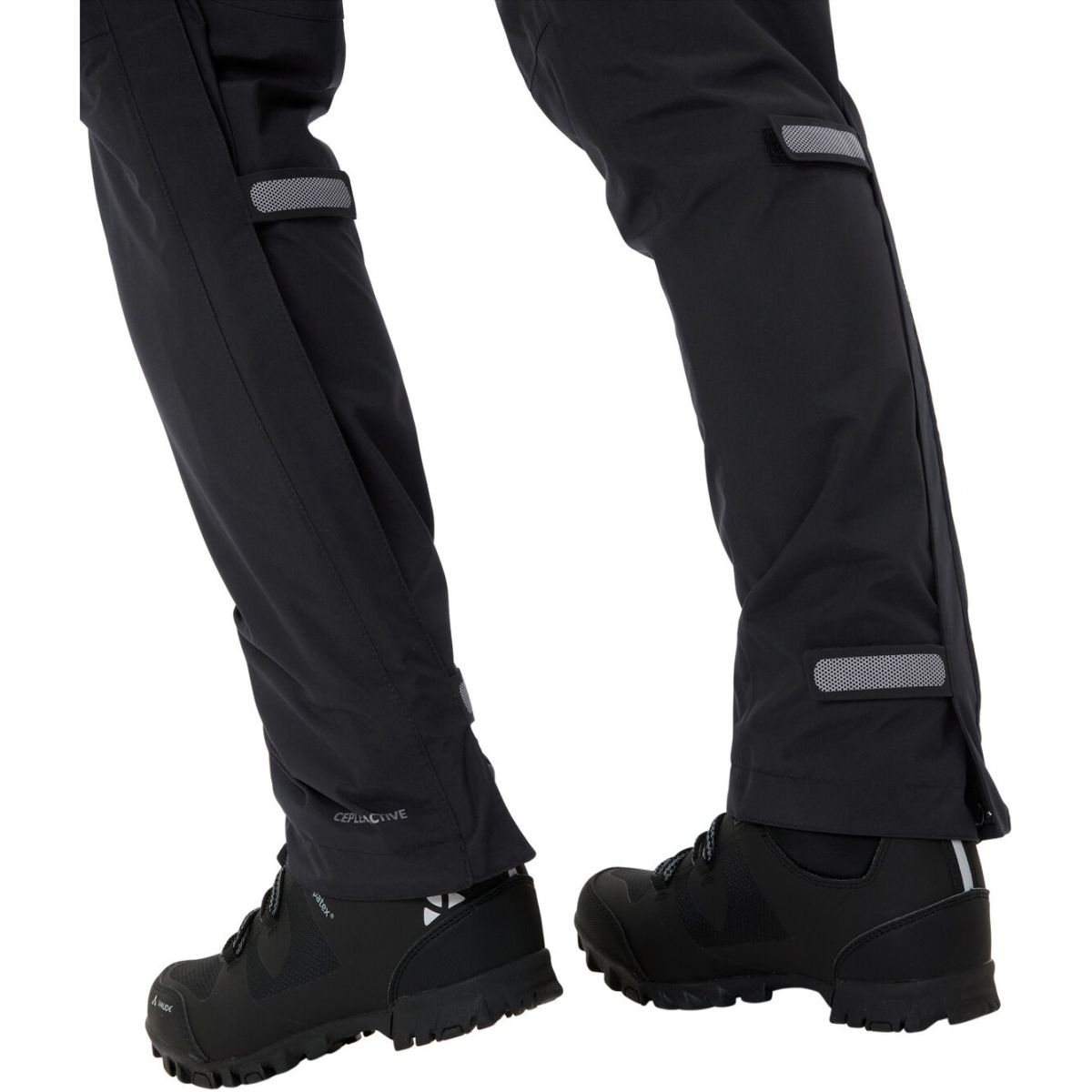 Vaude Women's Fluid Full-Zip Pants S/S, regnbukser, dame, svart