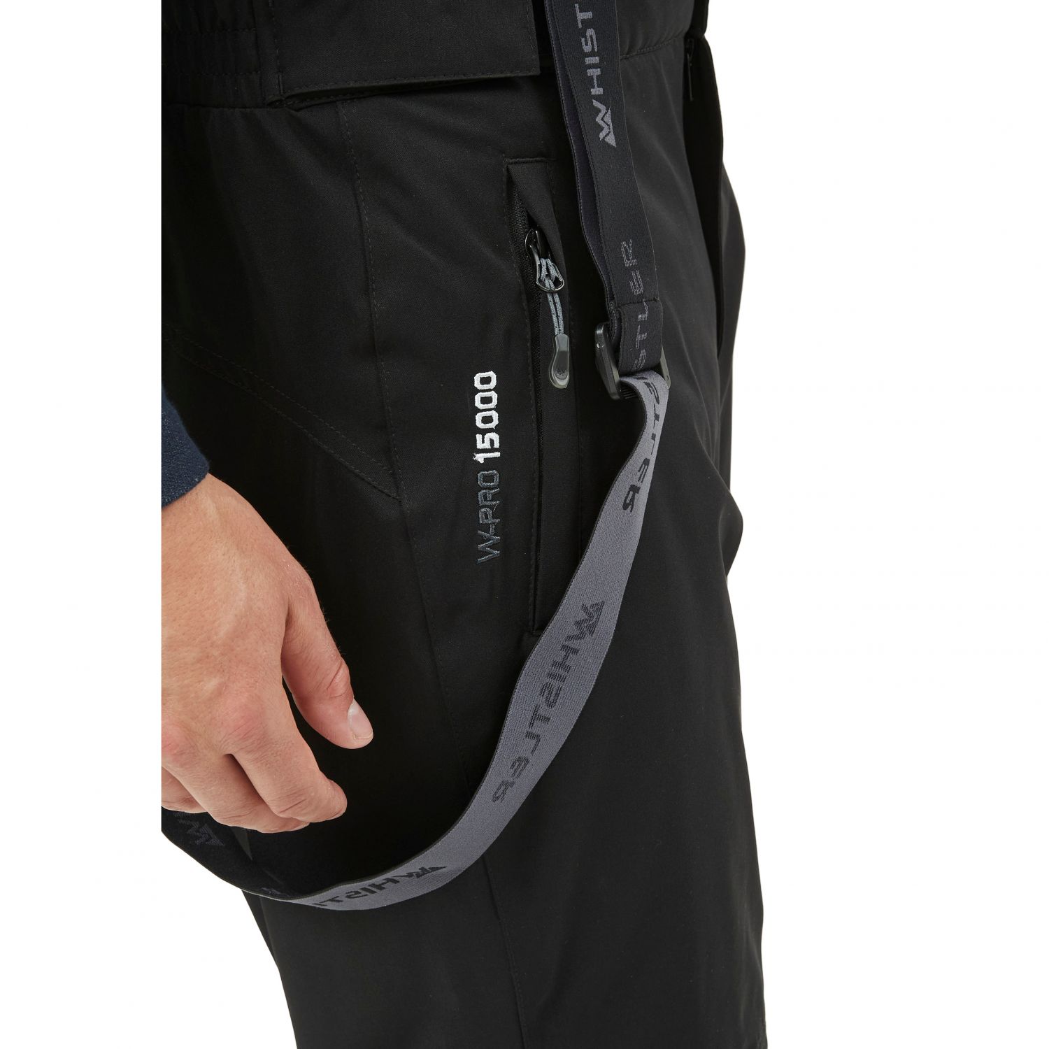 Whistler Gippslang, lyžiarske nohavice, plus size, pánske, čierna
