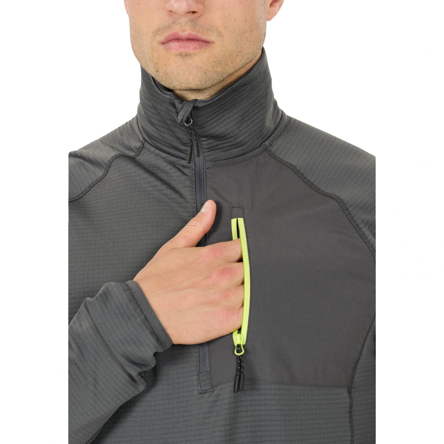 Whistler Helge, jaqueta de fleece, masculino, cinza escuro