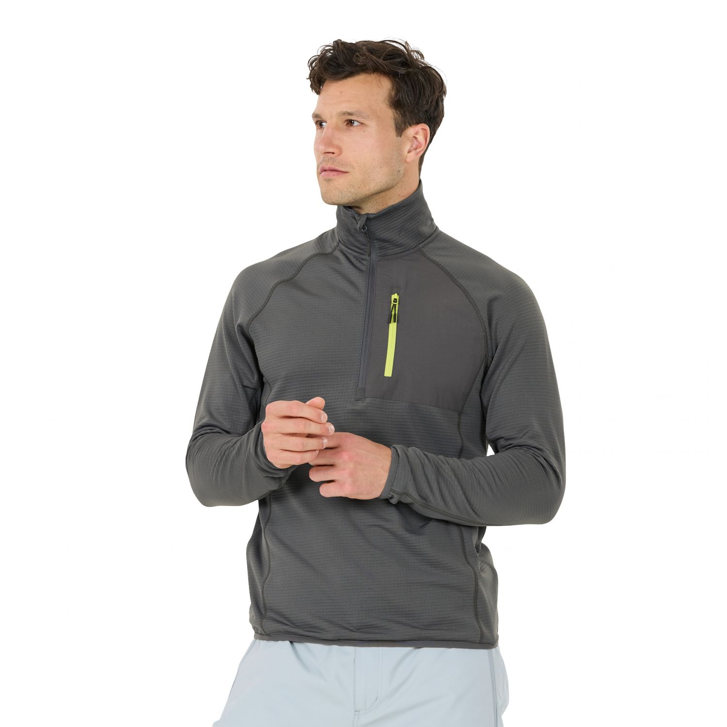 Whistler Helge, jaqueta de fleece, masculino, cinza escuro