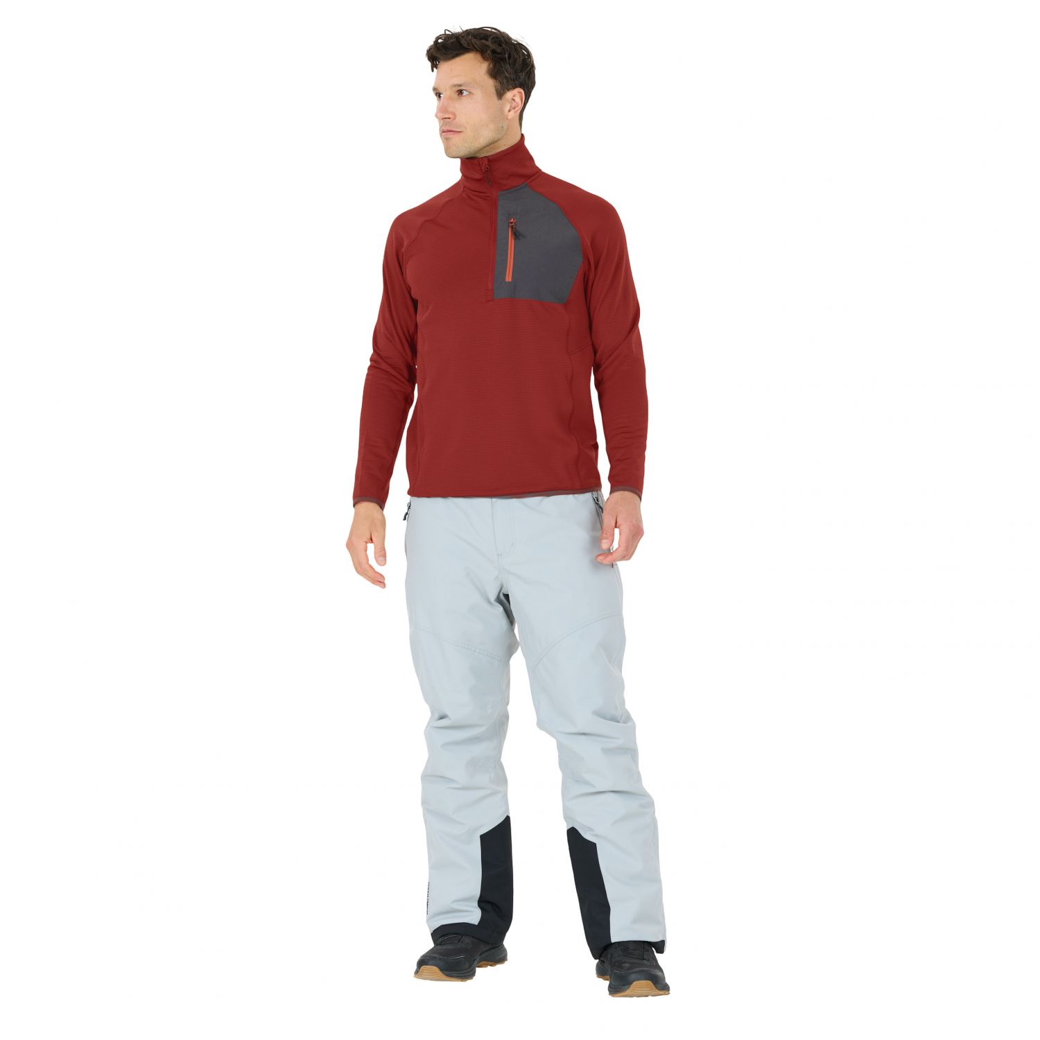 Whistler Helge, suéter de fleece, masculino, madder brown