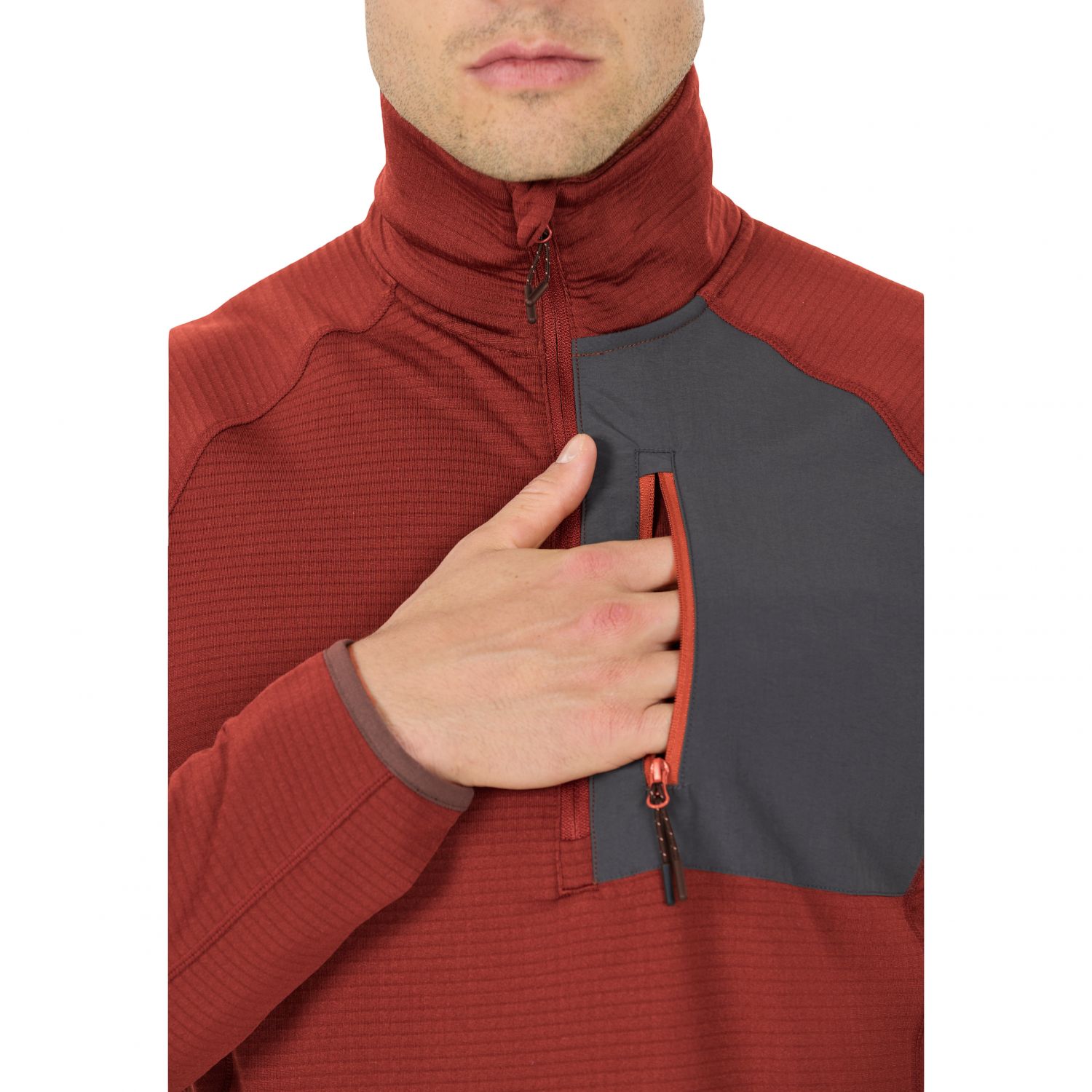 Whistler Helge, suéter de fleece, masculino, madder brown