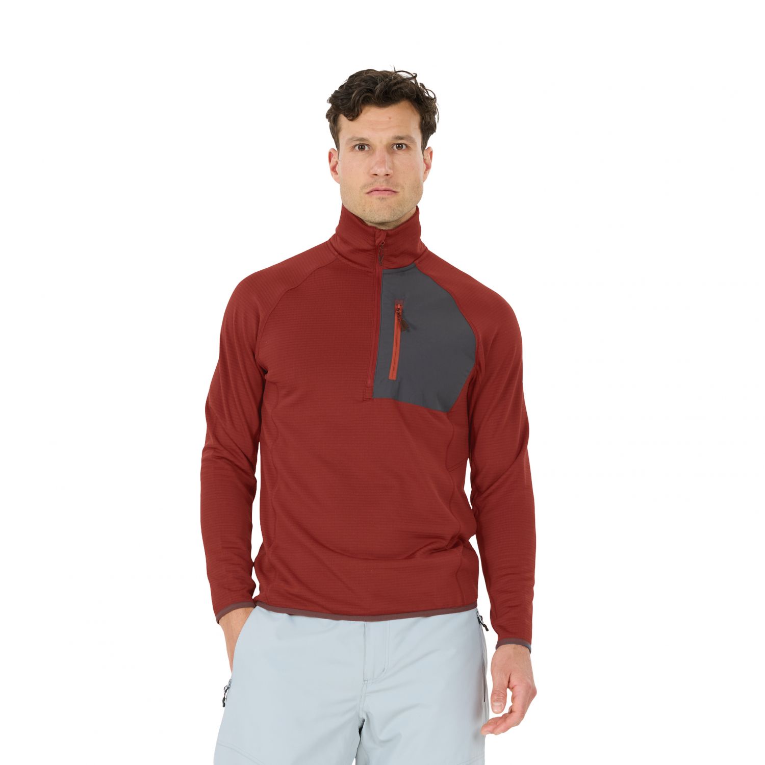 Whistler Helge, suéter de fleece, masculino, madder brown