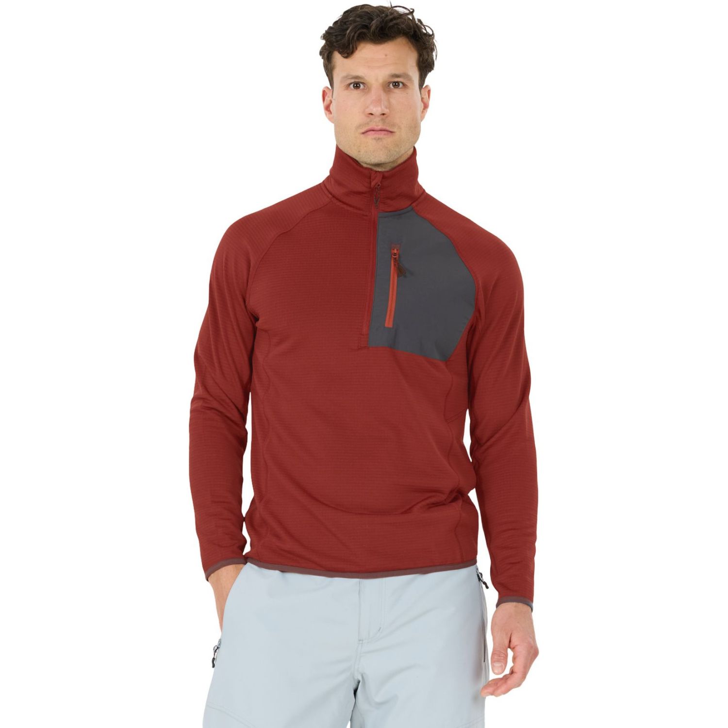 Whistler Helge, suéter de fleece, masculino, madder brown